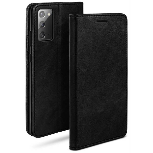 moex Casual Case für Samsung Galaxy Note 20 – 360 Grad Schutz Booklet, PU Lederhülle mit Kartenfach