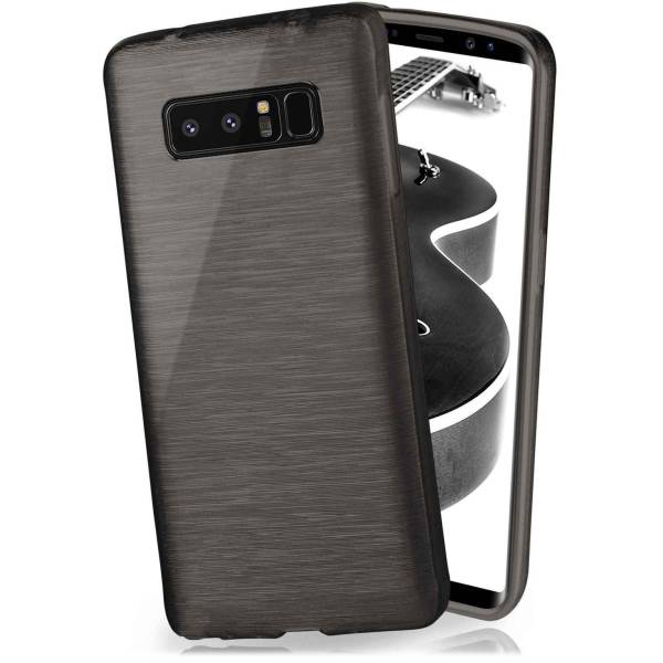 moex Brushed Case für Samsung Galaxy Note 8 – Silikon Handyhülle, Backcover in Aluminium Optik