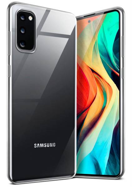 moex Aero Case für Samsung Galaxy S20 5G – Durchsichtige Hülle aus Silikon, Ultra Slim Handyhülle