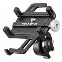 Rockbros Handyhalterung Fahrrad 699-BK – Fahrrad Smartphone Halterung, verstellbare Armspannweite, Aluminium – weiteres Produktbild 0