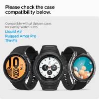 Spigen GLAS.tR EZ FIT – Displayschutz für Samsung Galaxy Watch5 Pro aus gehärtetem Glas, 2er Set