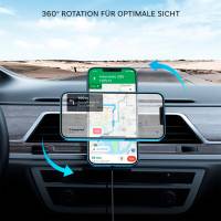 Joyroom Magnetischer Autohalter Qi Charger 15W – Magnetisches KFZ Ladegerät, Wireless Car Docking Station für iPhone und Android