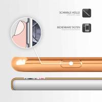 moex Chrome Case für Samsung Galaxy J5 (2015) – Handy Bumper mit Chrom Rand – Transparente Hülle