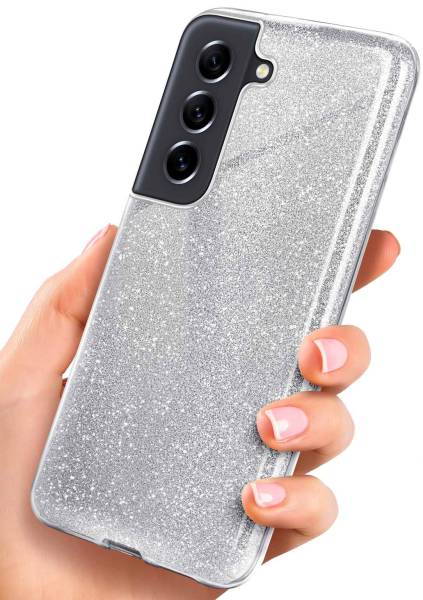 ONEFLOW Glitter Case für Samsung Galaxy S21 FE 5G – Glitzer Hülle aus TPU, designer Handyhülle