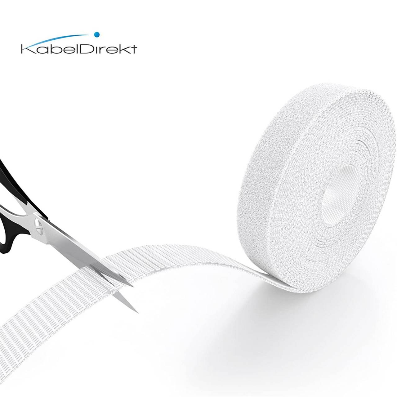 KabelDirekt Klett-Kabelbinder – wiederverwendbares Klettband zur Kabelorganisation, Klettband zum Bündeln, 5m