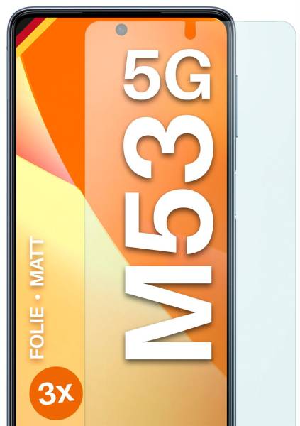 moex FlexProtect Matt für Samsung Galaxy M53 5G – Anti Reflex Schutzfolie für besten Displayschutz, Matt