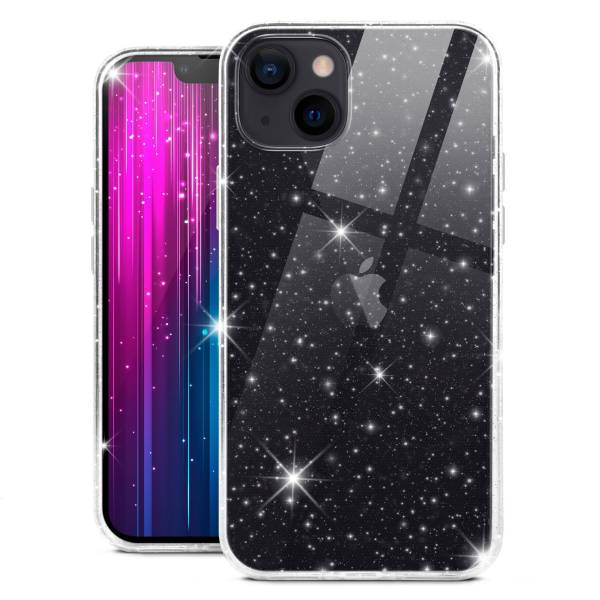 moex® Sparky Case für Apple iPhone 13 – Stylische Glitzer Hülle, ultra slim Handyhülle, durchsichtig