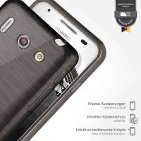 moex Brushed Case für Huawei Ascend G510 – Silikon Handyhülle, Backcover in Aluminium Optik