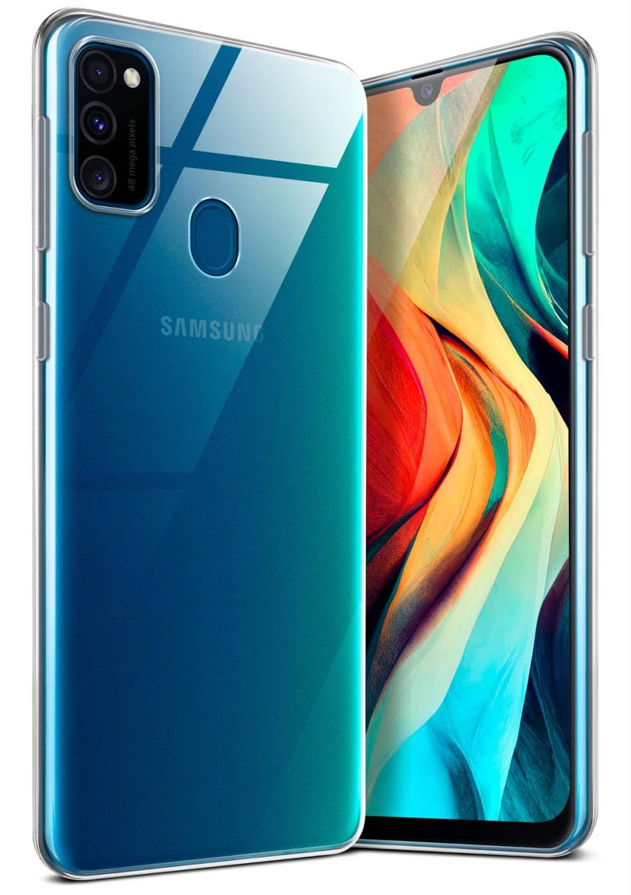 moex Aero Case für Samsung Galaxy M30s – Durchsichtige Hülle aus Silikon, Ultra Slim Handyhülle