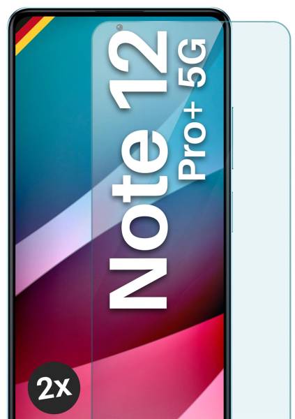 moex ShockProtect Klar für Xiaomi Redmi Note 12 Pro+ 5G – Panzerglas für kratzfesten Displayschutz, Ultra klar