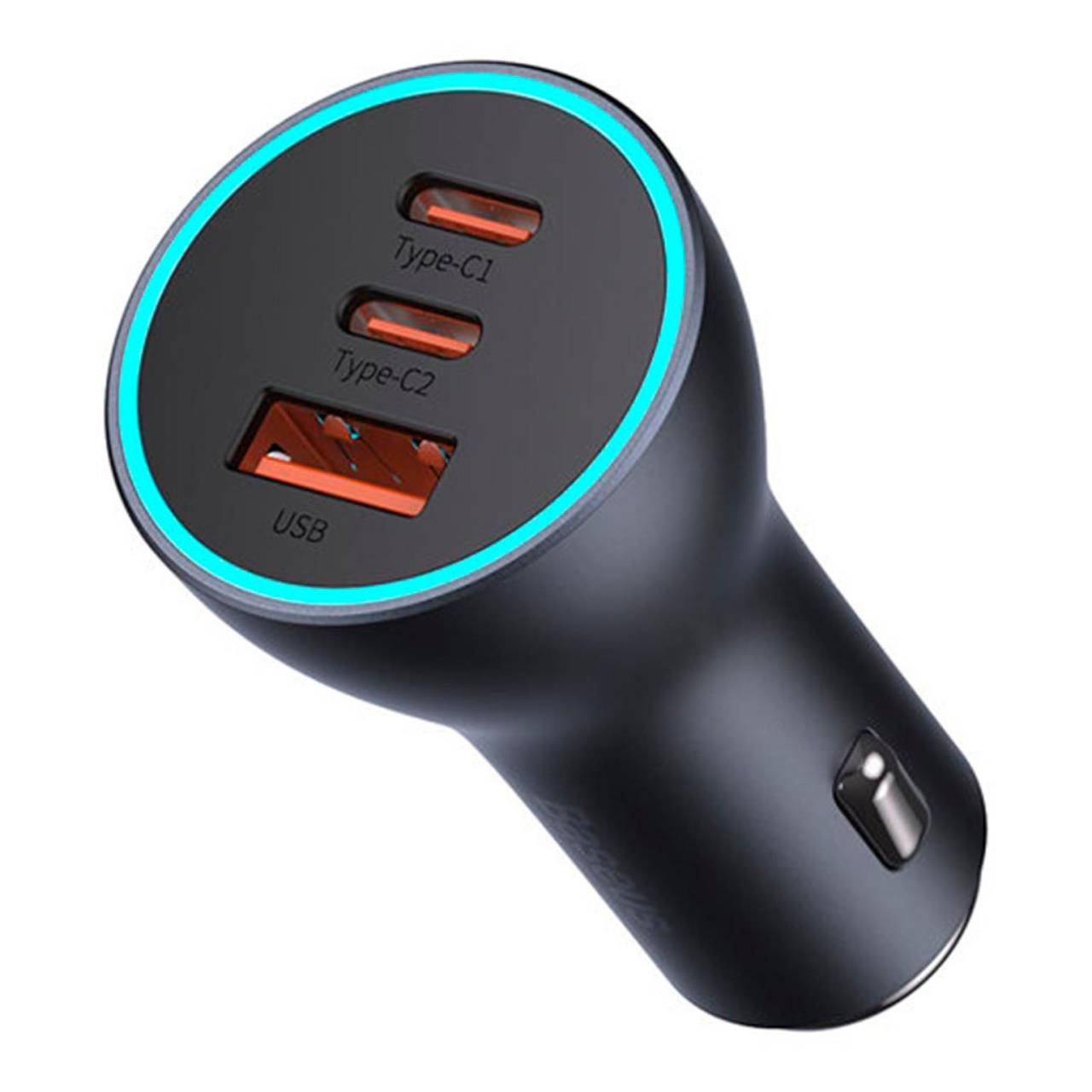 Baseus Autoladegerät – Kfz USB-Ladegerät im Zigarettenanzünder für Smartphones, USB-A+ 2x USB-C, 65W