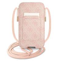 Guess Handytasche – elegante Umhängetasche für Smartphones mit goldenem Big Logo, AllOver 4G Logo Serie – weiteres Produktbild 1