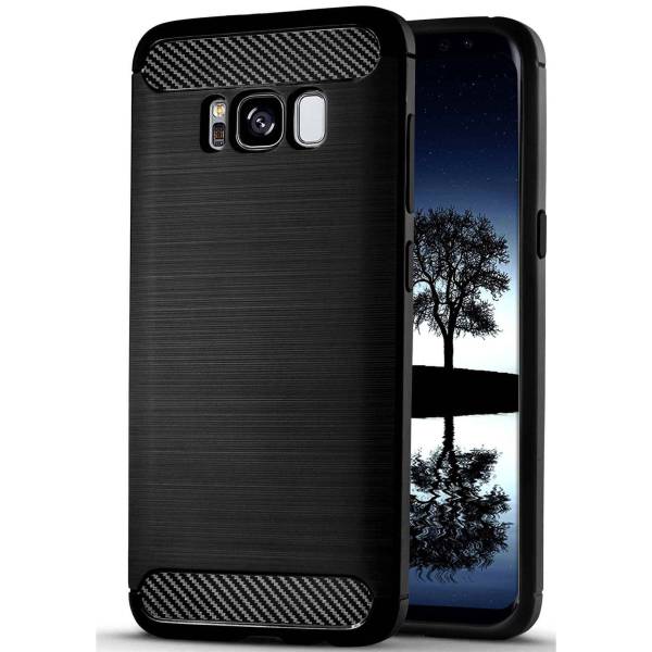 ONEFLOW Shift Case für Samsung Galaxy S8 Plus – Handyhülle aus robustem TPU in Carbon- & brushed Alu-Optik