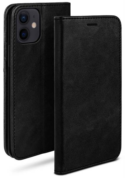 moex Casual Case für Apple iPhone 12 mini – 360 Grad Schutz Booklet, PU Lederhülle mit Kartenfach