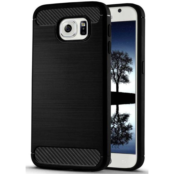 ONEFLOW Shift Case für Samsung Galaxy S6 – Handyhülle aus robustem TPU in Carbon- & brushed Alu-Optik