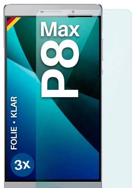 moex FlexProtect Klar für Huawei P8 Max – Schutzfolie für unsichtbaren Displayschutz, Ultra klar