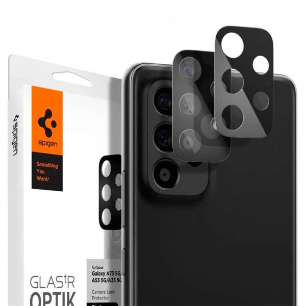 Spigen Glas.tR Optik für Samsung Galaxy A33 5G & A53 5G – 2x gehärtete Glas Folien für die Kamera