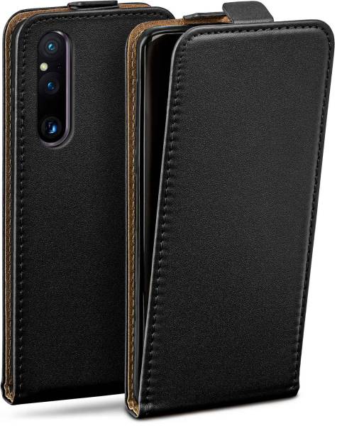 moex Flip Case für Sony Xperia 1 V – PU Lederhülle mit 360 Grad Schutz, klappbar