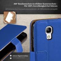 moex Book Case für Samsung Galaxy S4 Mini – Klapphülle aus PU Leder mit Kartenfach, Komplett Schutz