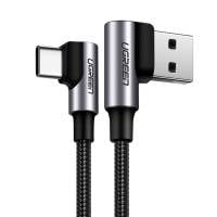 Ugreen Ladekabel – USB-A auf USB-C für Smartphones und anderes, 90 Grad Winkel beidseitig, 20W, 0,5 m