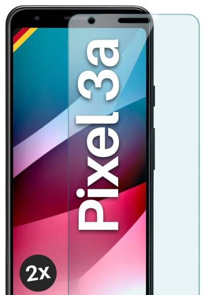 moex ShockProtect Klar für Google Pixel 3a – Panzerglas für kratzfesten Displayschutz, Ultra klar