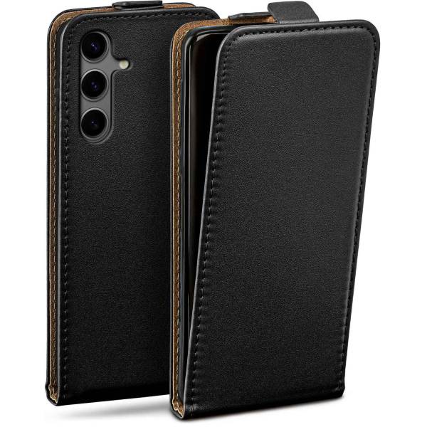 moex Flip Case für Samsung Galaxy S24 – PU Lederhülle mit 360 Grad Schutz, klappbar