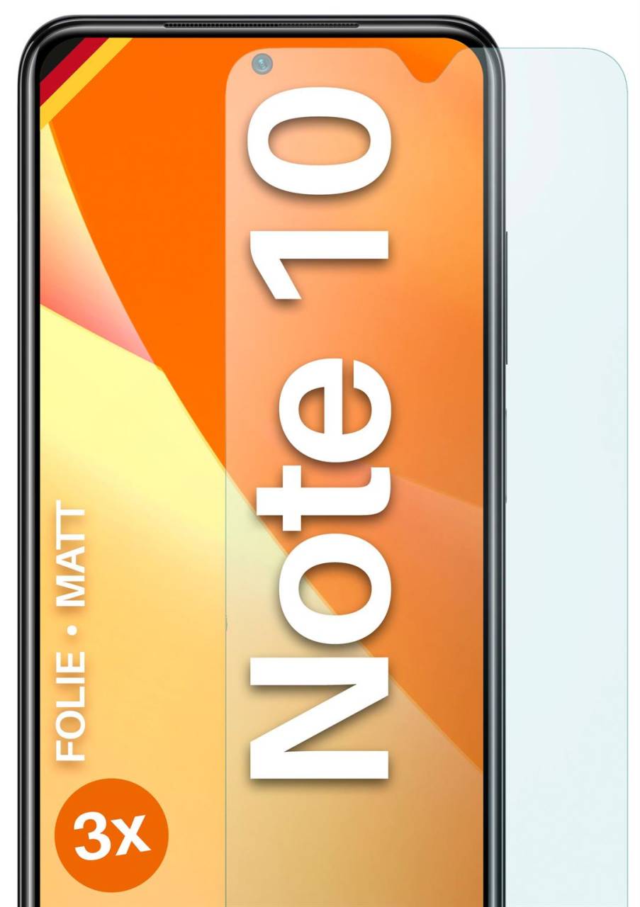 moex FlexProtect Matt für Xiaomi Redmi Note 10 – Anti Reflex Schutzfolie für besten Displayschutz, Matt