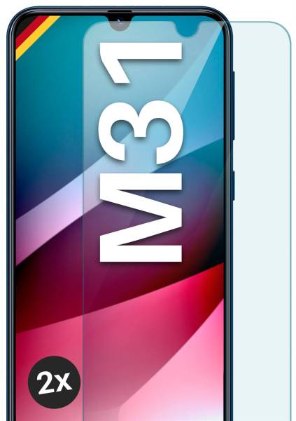 moex ShockProtect Klar für Samsung Galaxy M31 – Panzerglas für kratzfesten Displayschutz, Ultra klar