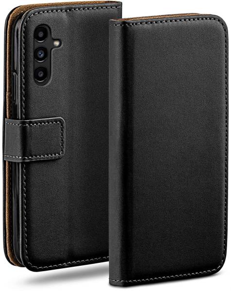 moex Book Case für Samsung Galaxy A13 5G – Klapphülle aus PU Leder mit Kartenfach, Komplett Schutz