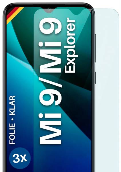 moex FlexProtect Klar für Xiaomi Mi 9 Explorer – Schutzfolie für unsichtbaren Displayschutz, Ultra klar