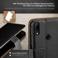 moex Book Case für Huawei P smart Z – Klapphülle aus PU Leder mit Kartenfach, Komplett Schutz