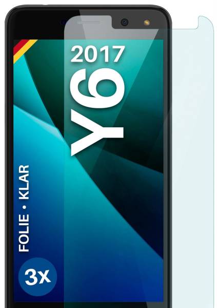 moex FlexProtect Klar für Huawei Y6 (2017) – Schutzfolie für unsichtbaren Displayschutz, Ultra klar