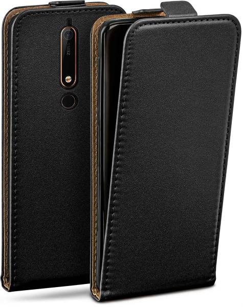 moex Flip Case für Nokia 6.1 – PU Lederhülle mit 360 Grad Schutz, klappbar