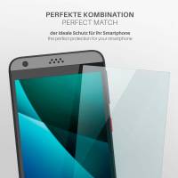 moex FlexProtect Klar für HTC Desire 530 – Schutzfolie für unsichtbaren Displayschutz, Ultra klar