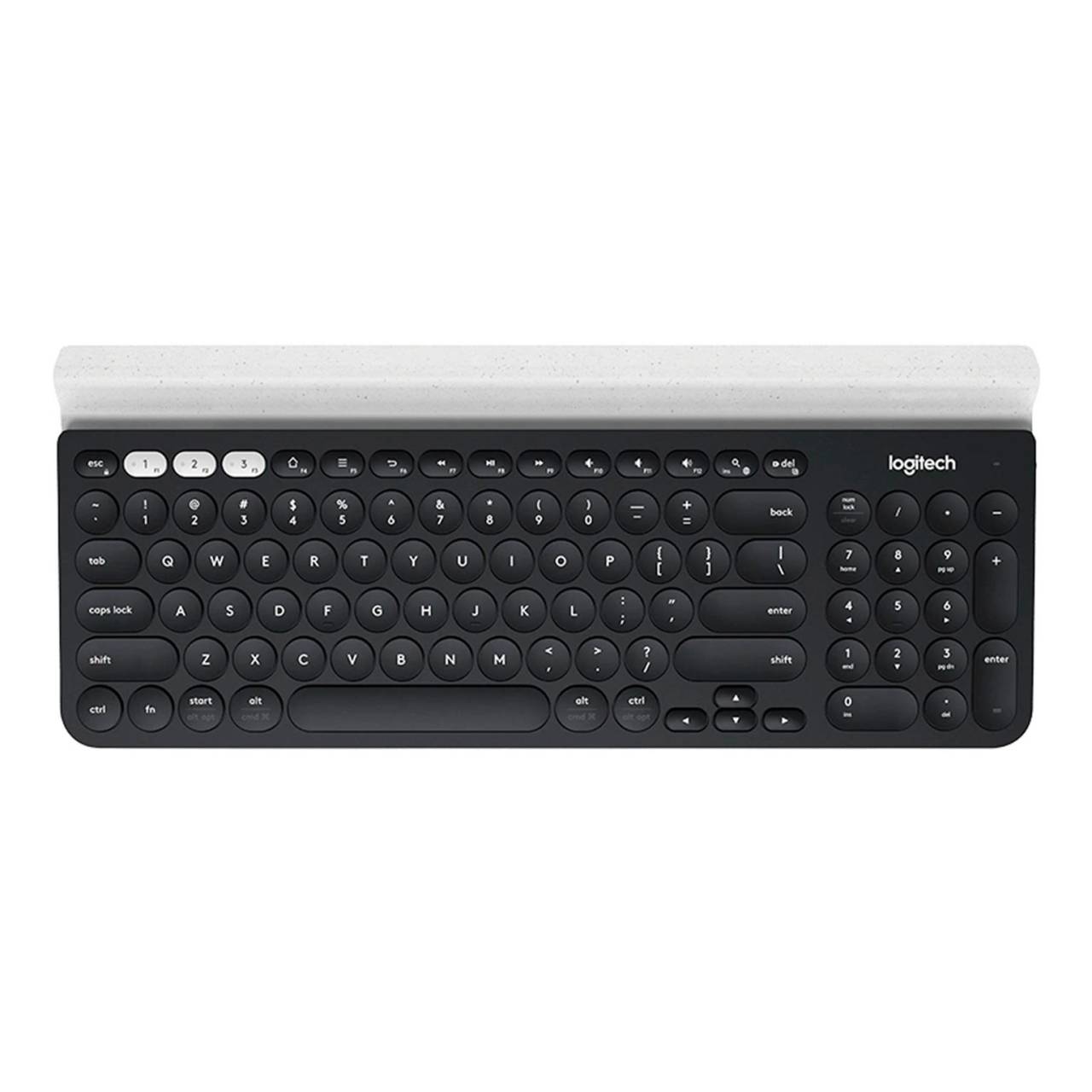 Logitech K780 Multi-Device Tastatur – Kabellos, USB, Bluetooth, Deutsch, schwarz/weiß Design