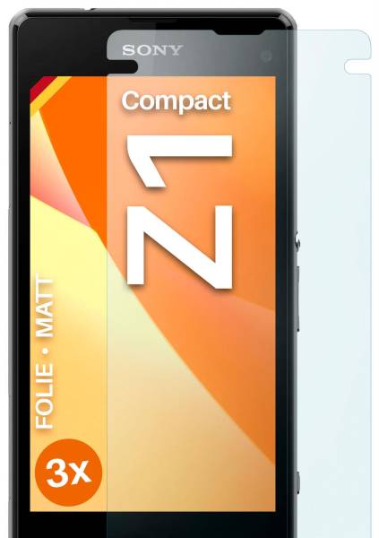 moex FlexProtect Matt für Sony Xperia Z1 Compact – Anti Reflex Schutzfolie für besten Displayschutz, Matt