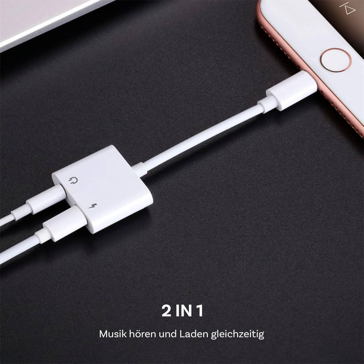 Joyroom Lightning Adapter – für iPhone 5 - 16 und iPad Modelle - Lightning auf Lightning und 3,5 mm Klinke