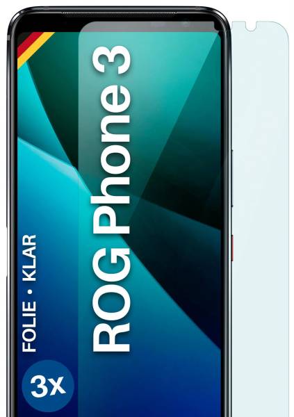 moex FlexProtect Klar für Asus ROG Phone 3 – Schutzfolie für unsichtbaren Displayschutz, Ultra klar