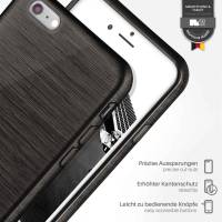 moex Brushed Case für Apple iPhone 6 – Silikon Handyhülle, Backcover in Aluminium Optik
