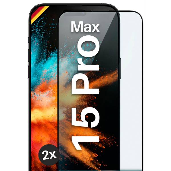 moex CurveProtect für Apple iPhone 15 Pro Max – Full Screen Schutzfolie – Curved 3D Panzerglas