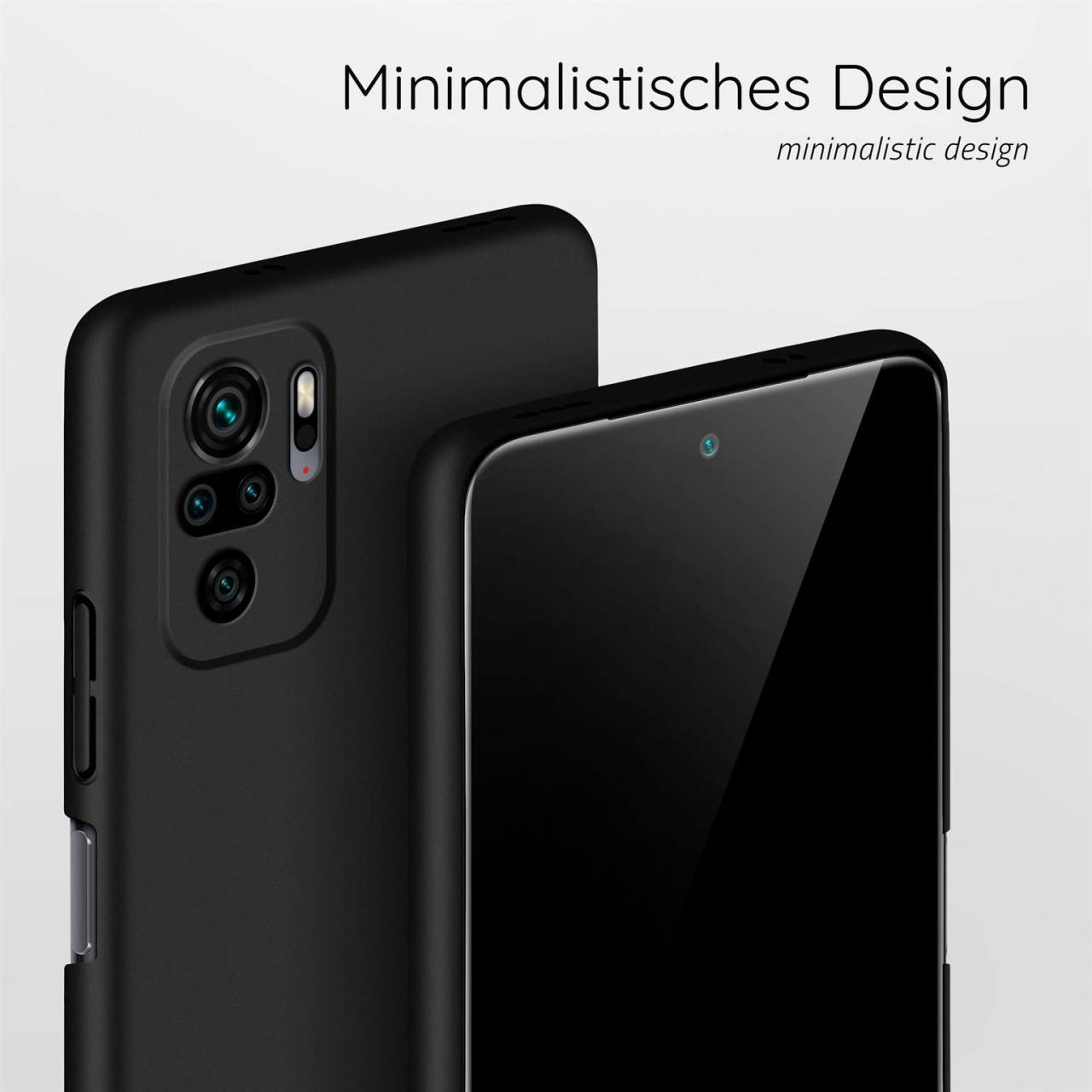 moex Alpha Case für Xiaomi Redmi Note 10 – Extrem dünne, minimalistische Hülle in seidenmatt