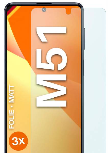 moex FlexProtect Matt für Samsung Galaxy M51 – Anti Reflex Schutzfolie für besten Displayschutz, Matt