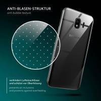 moex Aero Case für Samsung Galaxy J4 (2018) – Durchsichtige Hülle aus Silikon, Ultra Slim Handyhülle