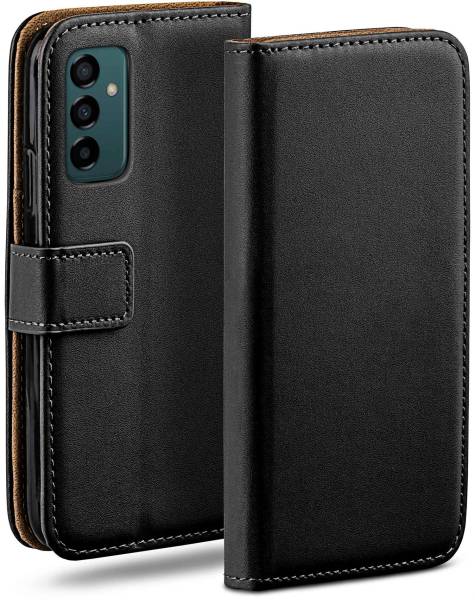 moex Book Case für Samsung Galaxy M23 5G – Klapphülle aus PU Leder mit Kartenfach, Komplett Schutz