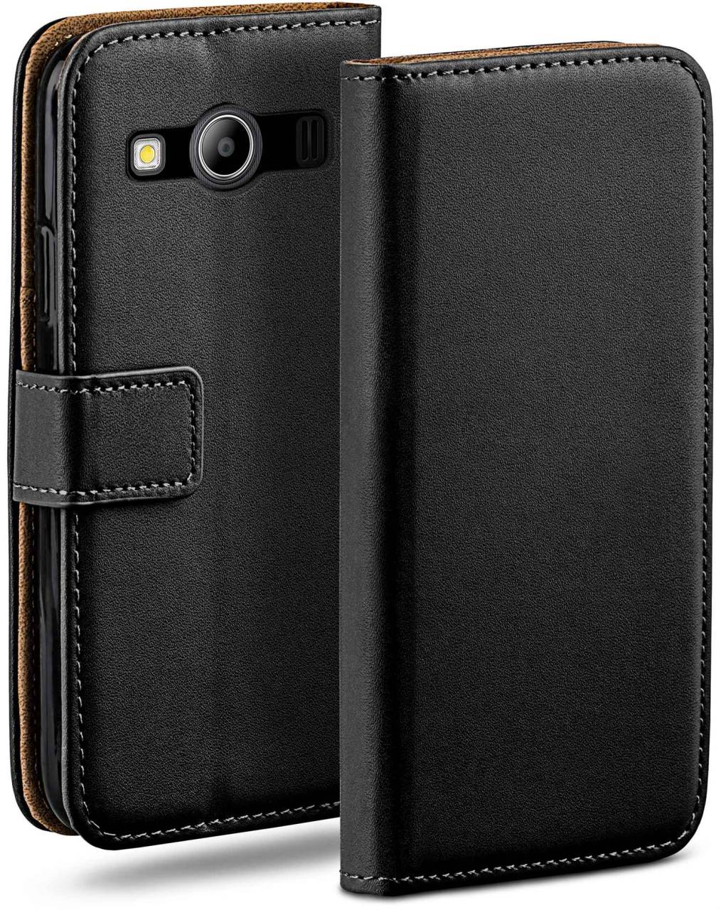 moex Book Case für Samsung Galaxy Ace Style – Klapphülle aus PU Leder mit Kartenfach, Komplett Schutz
