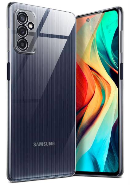 moex Aero Case für Samsung Galaxy M52 5G – Durchsichtige Hülle aus Silikon, Ultra Slim Handyhülle