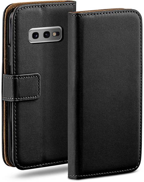 moex Book Case für Samsung Galaxy S10e – Klapphülle aus PU Leder mit Kartenfach, Komplett Schutz