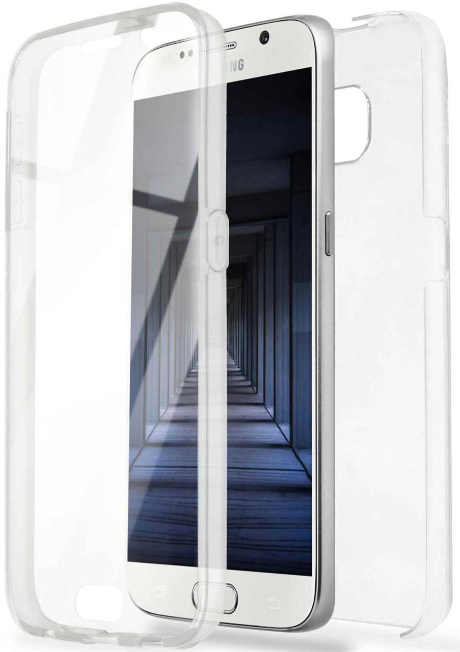 ONEFLOW Touch Case für Samsung Galaxy S6 – 360 Grad Full Body Schutz, komplett beidseitige Hülle