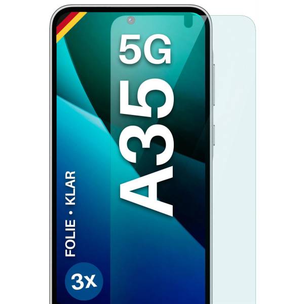 moex FlexProtect Klar für Samsung Galaxy A35 5G – Schutzfolie für unsichtbaren Displayschutz, Ultra klar