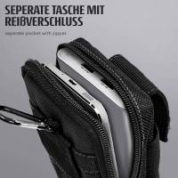 ONEFLOW Survival Case für Apple iPhone XS – Handy Gürteltasche aus Oxford Nylon mit Karabiner